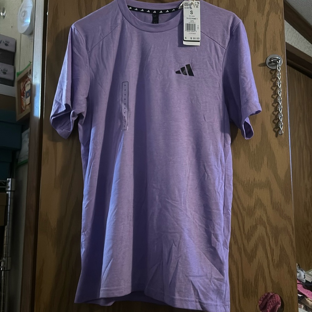 adidas Training Essentials Prime T-Shirt: PURPLE: NEW WITH TAGS: SIZE SMALL